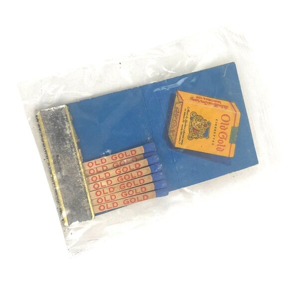 Vintage Old Gold Cigarette Matchbook with Matches and Striker Sealed Packaging - Picture 2 of 8